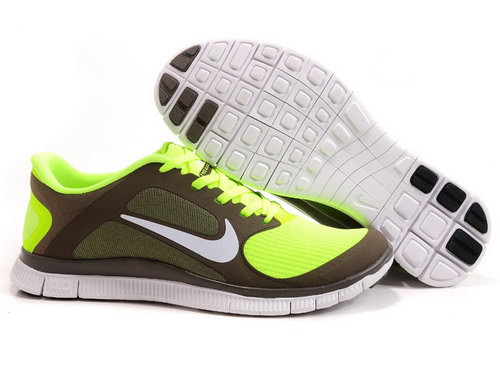 Nike Free Run 4.0 V3 Mens Khaki Fluorescent Green Japan